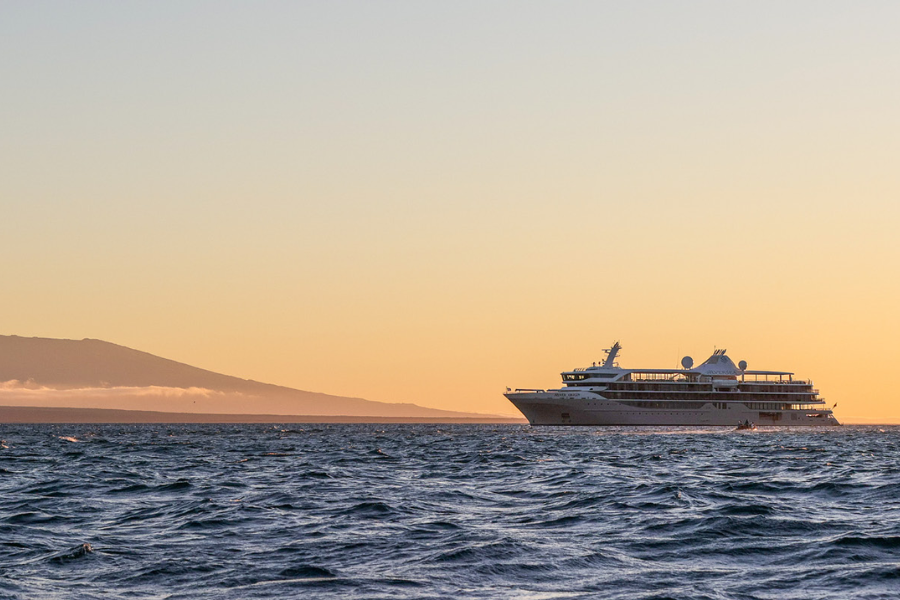 Silversea Ship Sunset