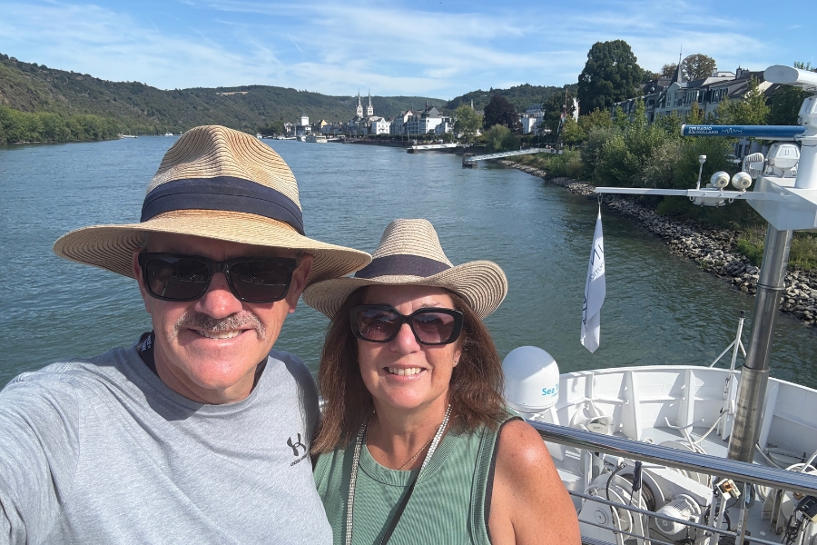 Andrew and Leonie on SS Victoria