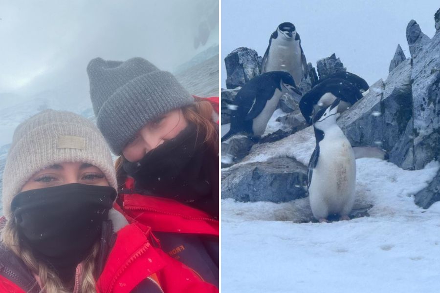 Georgia and Natalie in Antarctica