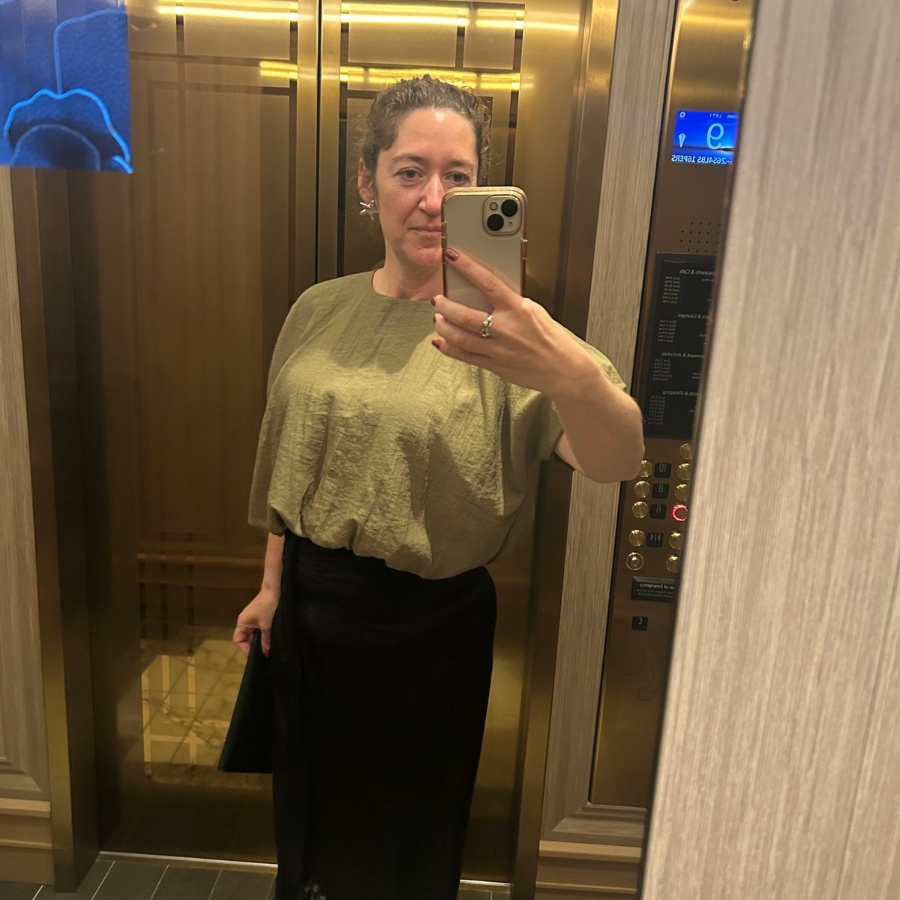 Charlene on board Regent Seven Seas Grandeur