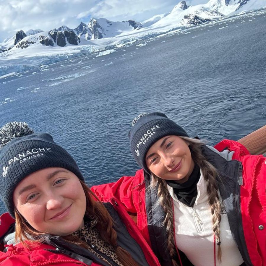 Natalie and Georgia in Antarctica