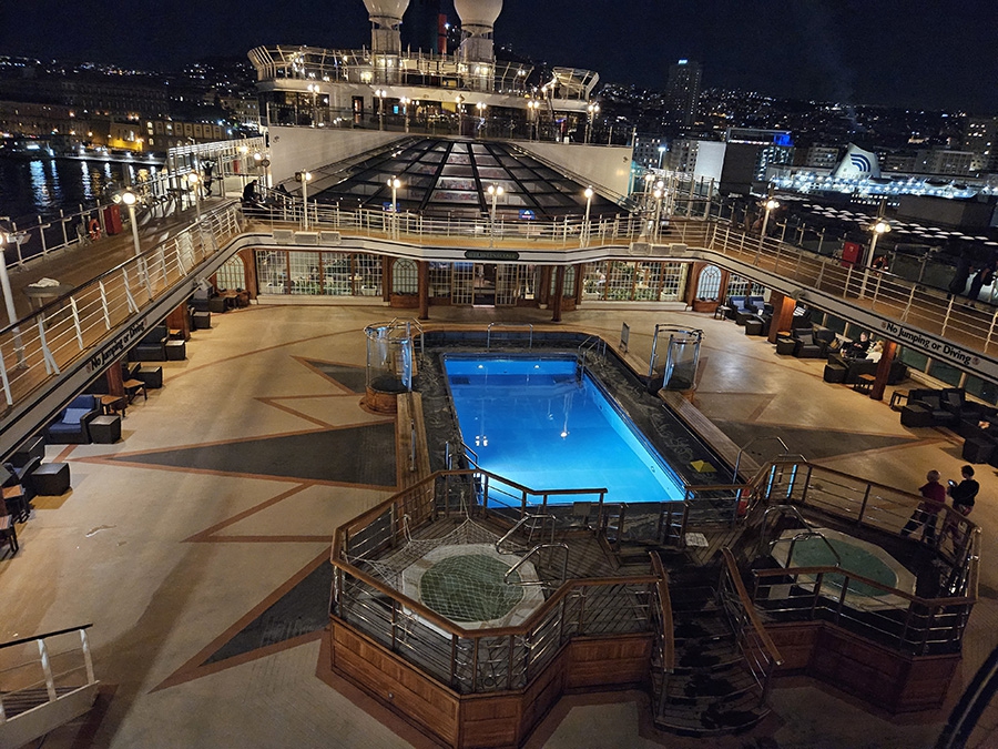Pool Deck on Cunard Queen Elizabeth